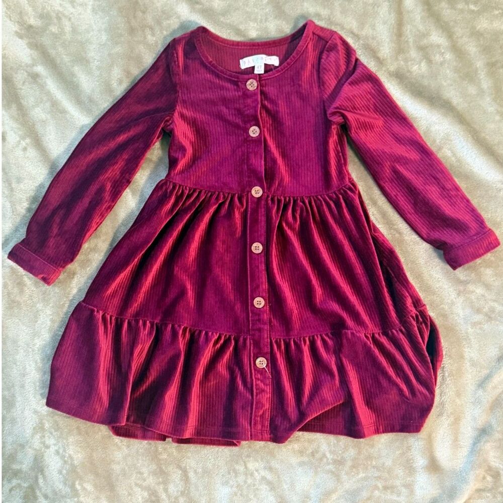 Biscotti girls burgundy red dress size 4T great condition